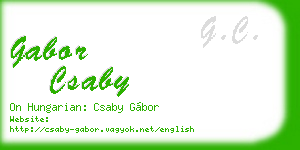 gabor csaby business card